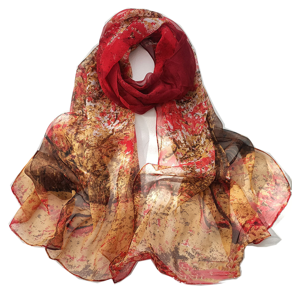 Face Scarf Mask - Syal Georgette wanita, syal selendang pantai