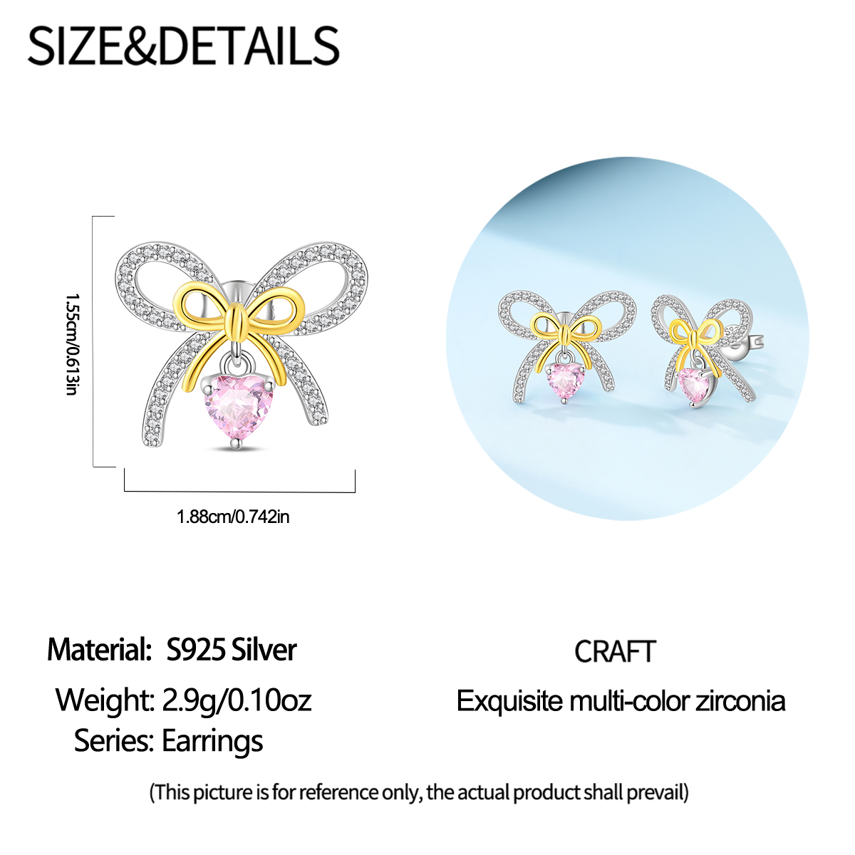 Anting-anting Baru, Asli, Terb - Tie Clip Silver ulasan dan harga