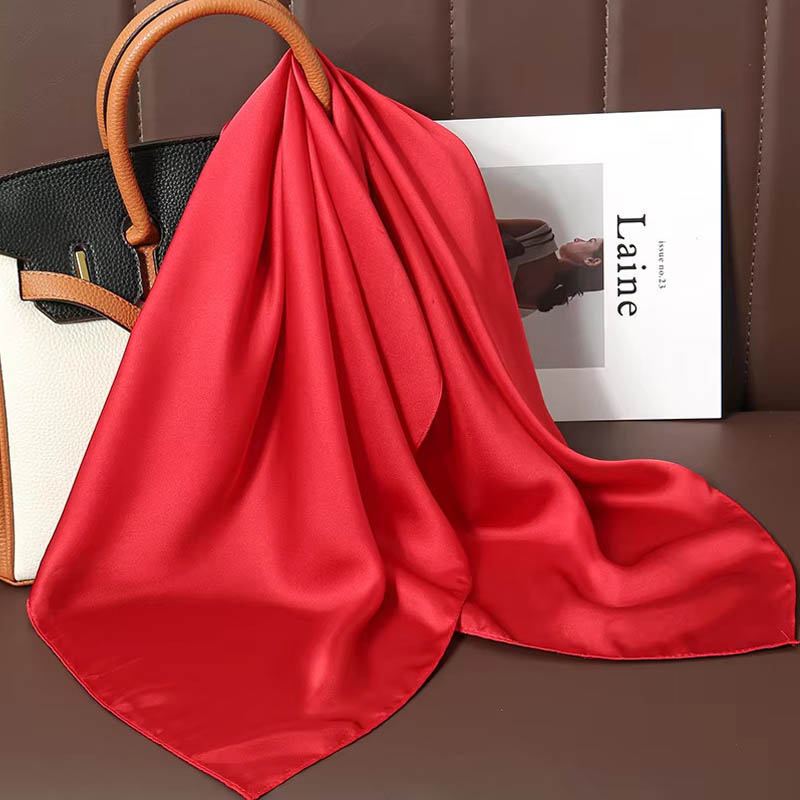 Syal Segi Empat Sutra Warna So - Scarf Silk Square ulasan dan harga