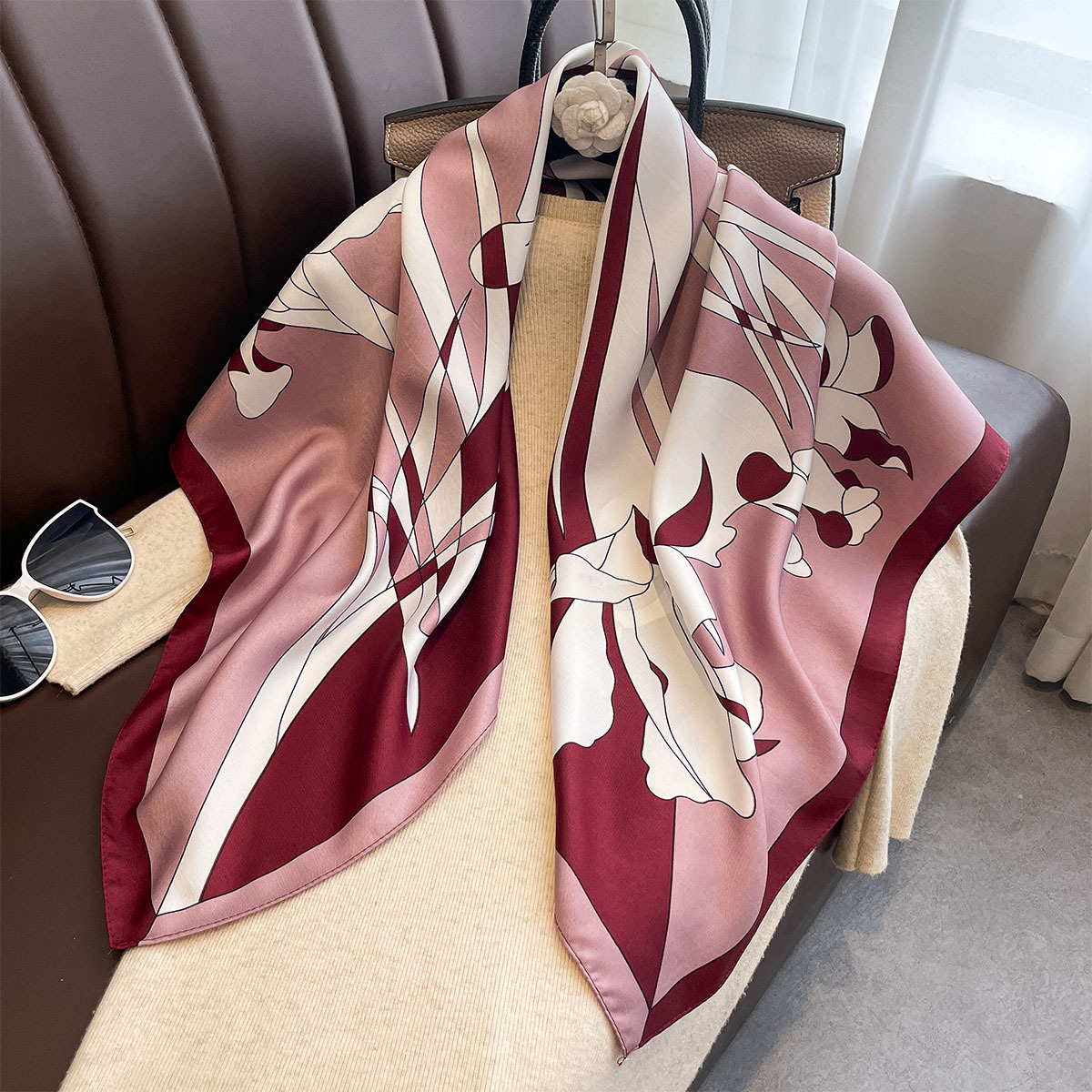 Selendang Persegi Mewah 90*90C - Scarf Silk Square ulasan dan harga