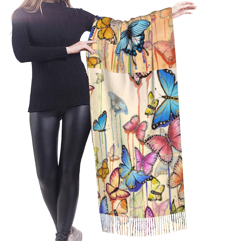 Syal Kasmir Musim Dingin Motif - Woven Scarf Blanket ulasan dan harga