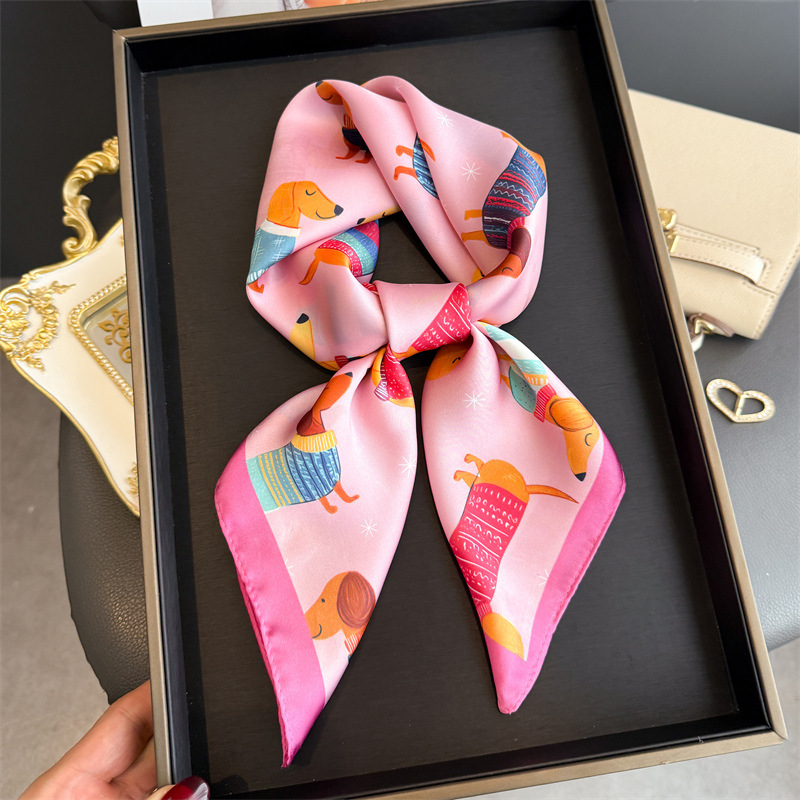 Syal Bandana Motif Anjing Wien - Scarf Silk Square ulasan dan harga