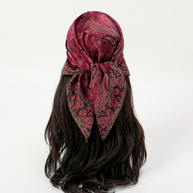 Syal Sutra Mewah 70*70Cm Ikat  - Scarf Silk Square ulasan dan harga